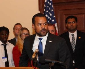 NJBIA Vice President Mike Wallace talks about the need to close the skills gap at the Securing Our Children's Future Bond Act press conference
