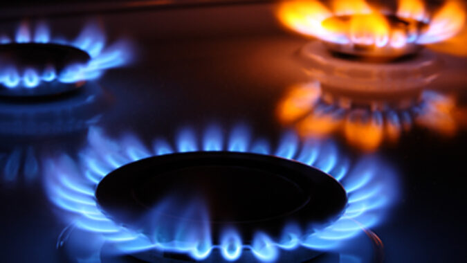 natural gas stove flames