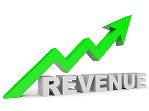 graph showing revenue up