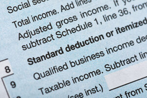 Image of Tax Return with line item for Qualified Business Income Tax Deduction