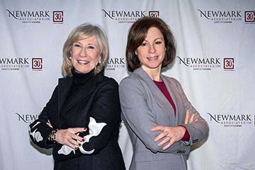 Newmark Associates President and CEO Susanne Newmark (left) and Chief Operating Officer Nancy Glick