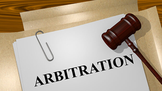 illustration of Arbitration title on Legal Documents