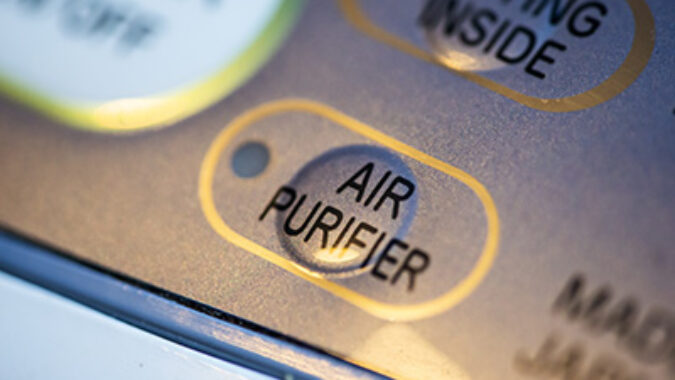 Air purifier control panel